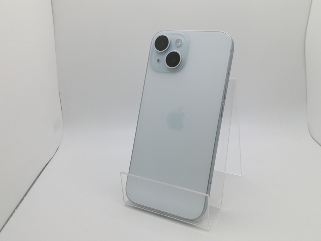 【中古】Apple 楽天モバイル 【SIMフリー】 iPhone 15 256GB ブルー MTMR3J/A【津田沼】保証期間１ヶ月【ランクB】