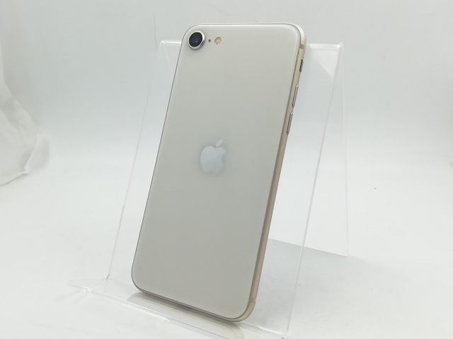 【中古】Apple au 【SIMフリー】 iPhone SE（第3世代） 64GB スターライト MMYD3J/A【千葉】保証期間１ヶ月【ランクA】