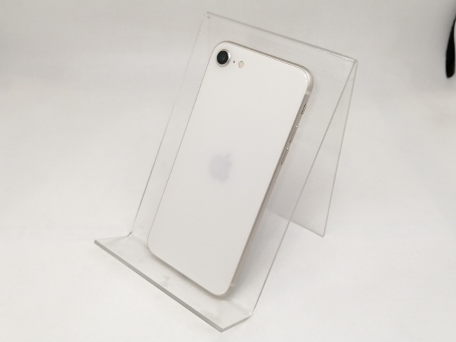 【中古】Apple au 【SIMフリー】 iPhone SE（第3世代） 64GB スターライト MMYD3J/A【日本橋3】保証期間１ヶ月【ランクB】