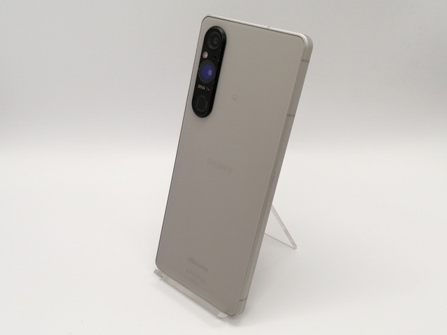 中古】SONY docomo 【SIMフリー】 Xperia 1 V プラチナシルバー 12GB 