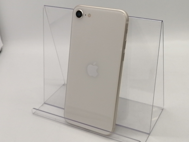 【中古】Apple au 【SIMフリー】 iPhone SE（第3世代） 64GB スターライト MMYD3J/A【大宮東口】保証期間１ヶ月【ランクB】