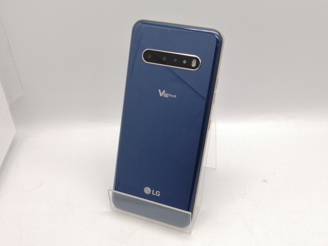 【中古】LG電子 SoftBank 【SIMロック解除済み】 LG V60 ThinQ 5G クラッシーブルー 8GB 128GB A001LG【大須アメ横】保証期間１ヶ月【ランクA】