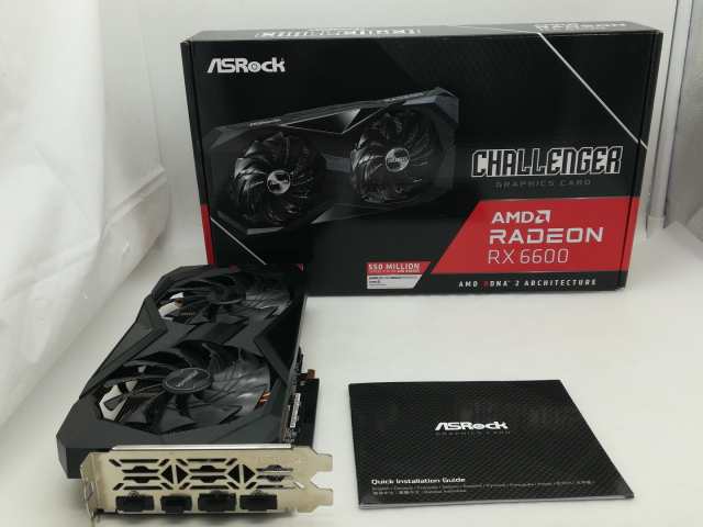 【中古】ASRock Radeon RX 6600 Challenger D 8GB （RX6600 CLD 8G）RX6600/8GB(GDDR6)【大須】保証期間１週間