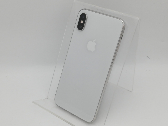 【中古】Apple au 【SIMロック解除済み】 iPhone X 256GB シルバー MQC22J/A【中野】保証期間１ヶ月【ランクC】