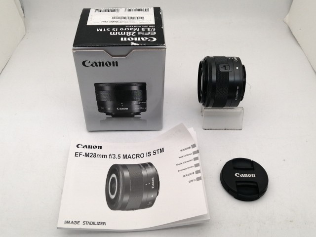 【中古】Canon EF-M 28mm F3.5 マクロ IS STM (Canon EF-Mマウント/APS-C)【秋葉5号】保証期間１ヶ月【ランクB】