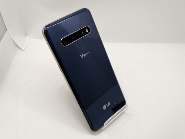 【中古】LG電子 SoftBank 【SIMロック解除済み】 LG V60 ThinQ 5G クラッシーブルー 8GB 128GB A001LG【宇田川】保証期間１ヶ月【ランクA】
