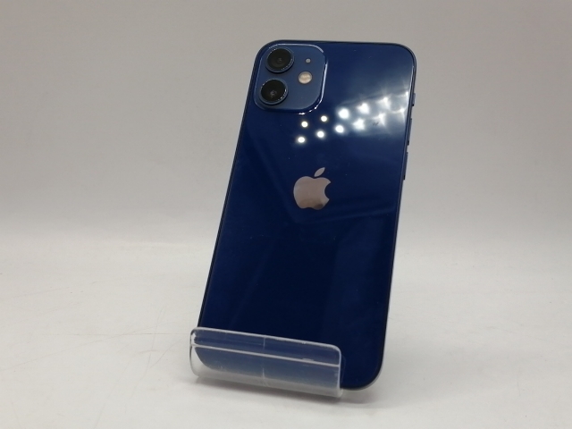 【中古】Apple au 【SIMロック解除済み】 iPhone 12 mini 128GB ブルー MGDP3J/A【京都】保証期間１ヶ月【ランクB】