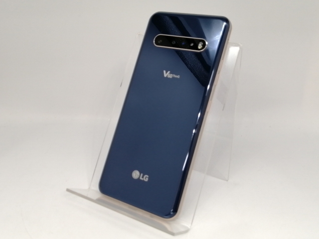 【中古】LG電子 SoftBank 【SIMロック解除済み】 LG V60 ThinQ 5G クラッシーブルー 8GB 128GB A001LG【東池袋1丁目】保証期間１ヶ月【ランクA】