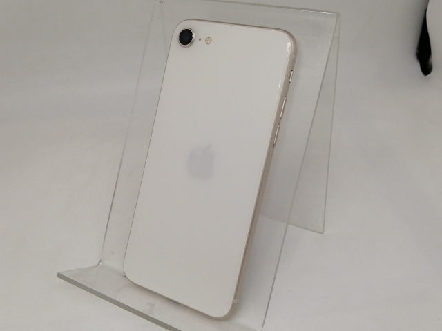 【中古】Apple au 【SIMフリー】 iPhone SE（第3世代） 64GB スターライト MMYD3J/A【日本橋3】保証期間１ヶ月【ランクB】