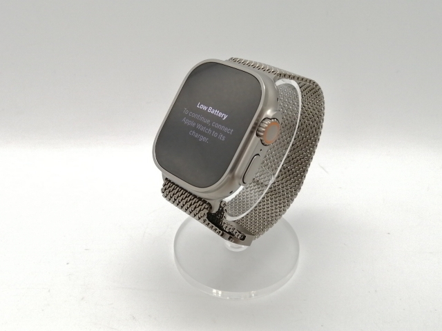 【中古】Apple Apple Watch Ultra3 49mm Cellular ナチュラルチタニウムケース/ナチュラルチタニウムミラネーゼループS MEWW4J/A【高崎モントレー】保証期間１ヶ月【ランクA】
