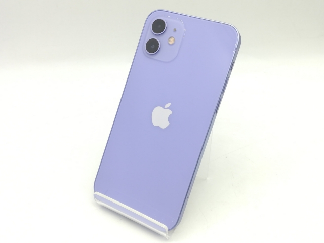 【中古】Apple 国内版 【SIMフリー】 iPhone 12 64GB パープル MJNH3J/A【広島】保証期間１ヶ月【ランクB】