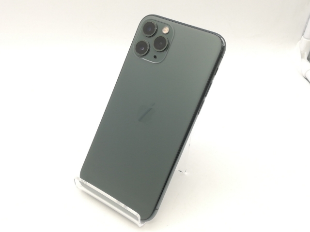 【中古】Apple SoftBank 【SIMロック解除済み】 iPhone 11 Pro 64GB ミッドナイトグリーン MWC62J/A【広島】保証期間１ヶ月【ランクA】