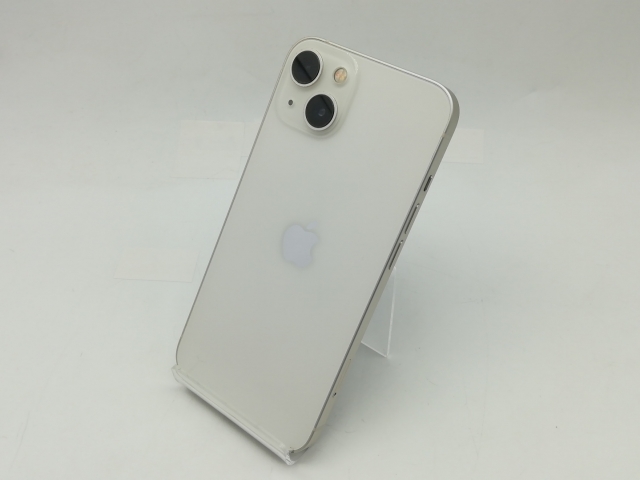 【中古】Apple docomo 【SIMフリー】 iPhone 13 128GB スターライト MLND3J/A【広島】保証期間１ヶ月【ランクC】
