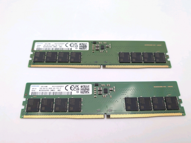 【中古】DDR5 16GB 2枚組（合計32GB） DDR5-5600(PC5-44800)【デスクトップPC用】【ECセンター】保証期間１週間