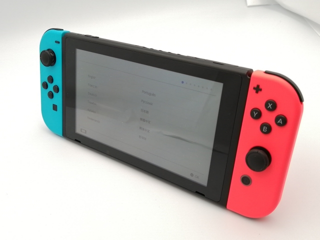 中古】Nintendo Switch 本体 Joy-Con(L) ネオンブルー/(R