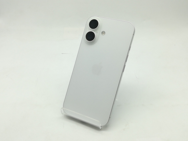 【中古】Apple 国内版 【SIMフリー】 iPhone 16 128GB ホワイト MYDR3J/A【広島】保証期間１ヶ月【ランクA】