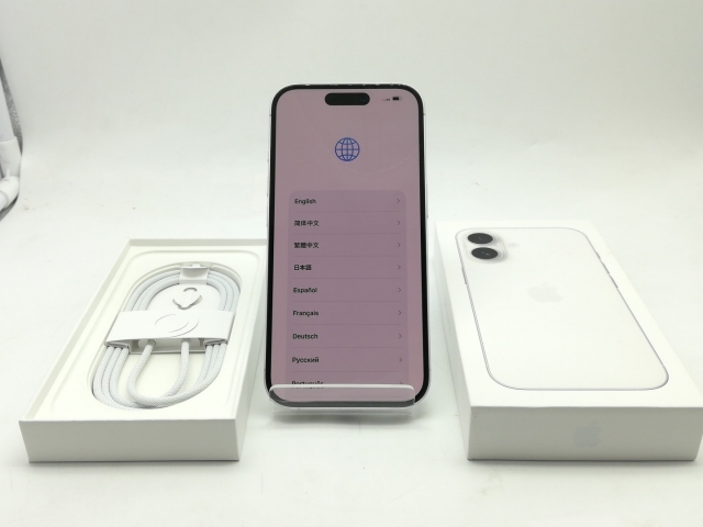 【中古】Apple 国内版 【SIMフリー】 iPhone 16 512GB ホワイト MYE33J/A【広島】保証期間１ヶ月【ランクB】