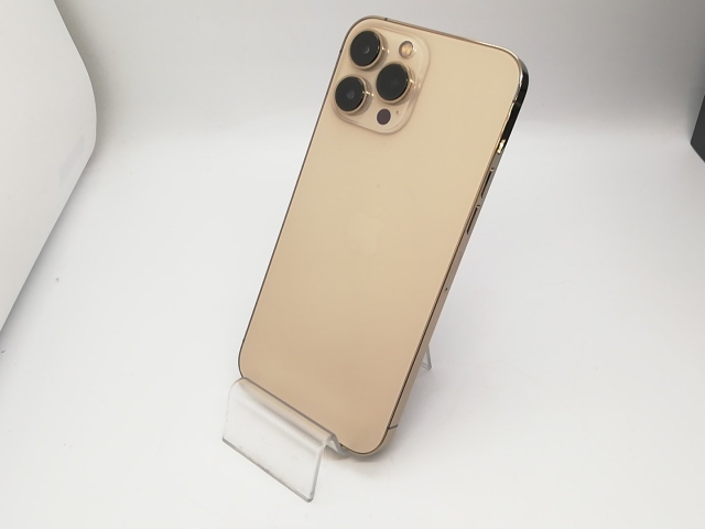 【中古】Apple au 【SIMフリー】 iPhone 13 Pro Max 128GB ゴールド MLJ63J/A【アリオ倉敷】保証期間１ヶ月【ランクC】