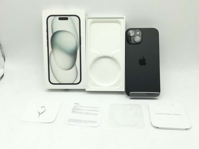 【中古】Apple 国内版 【SIMフリー】 iPhone 15 128GB ブラック MTMH3J/A【広島】保証期間１ヶ月【ランクA】