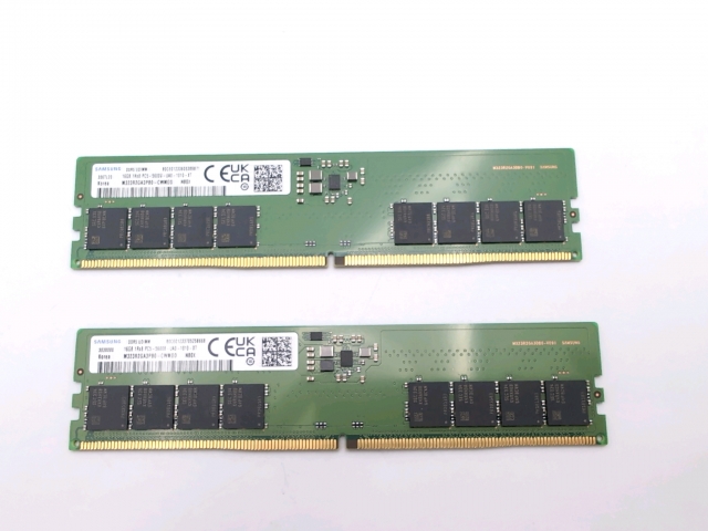 【中古】DDR5 16GB 2枚組（合計32GB） DDR5-5600(PC5-44800)【デスクトップPC用】【ECセンター】保証期間１週間