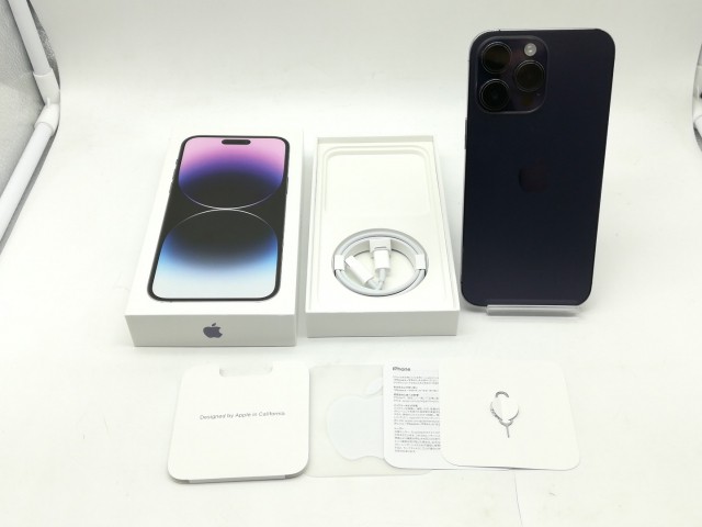 【中古】Apple docomo 【SIMフリー】 iPhone 14 Pro Max 256GB ディープパープル MQ9E3J/A【広島】保証期間１ヶ月【ランクA】