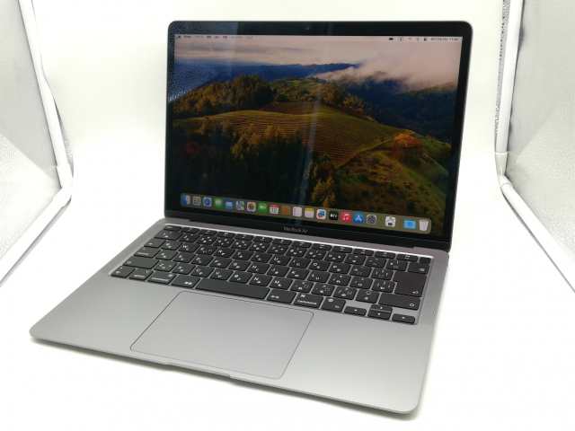 【中古】Apple MacBook Air 13インチ M1(CPU:8C/GPU:7C) 8GB/256GB スペースグレイ MGN63J/A (M1・2020)【広島】保証期間１ヶ月【ランクB