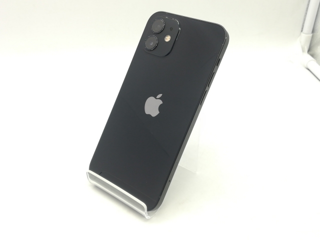 【中古】Apple SoftBank 【SIMロック解除済み】 iPhone 12 128GB ブラック MGHU3J/A【広島】保証期間１ヶ月【ランクC】