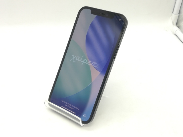 【中古】Apple SoftBank 【SIMロック解除済み】 iPhone 12 128GB ブラック MGHU3J/A【広島】保証期間１ヶ月【ランクC】_1
