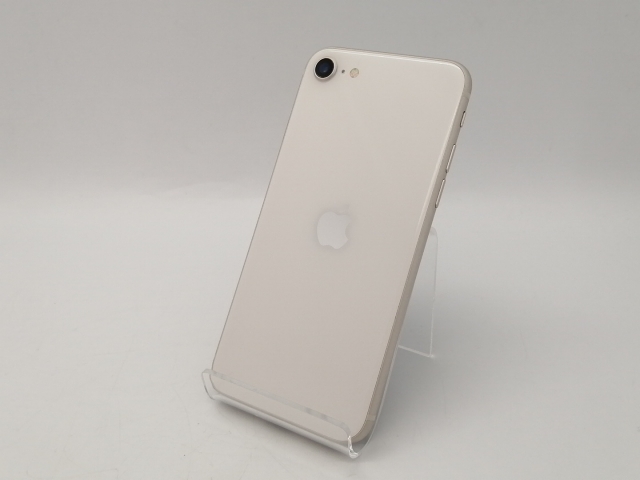 【中古】【赤ロム保証あり】Apple au 【SIMフリー】 iPhone SE（第3世代） 128GB スターライト MMYG3J/A【広島本通】保証期間１ヶ月【ランクB】
