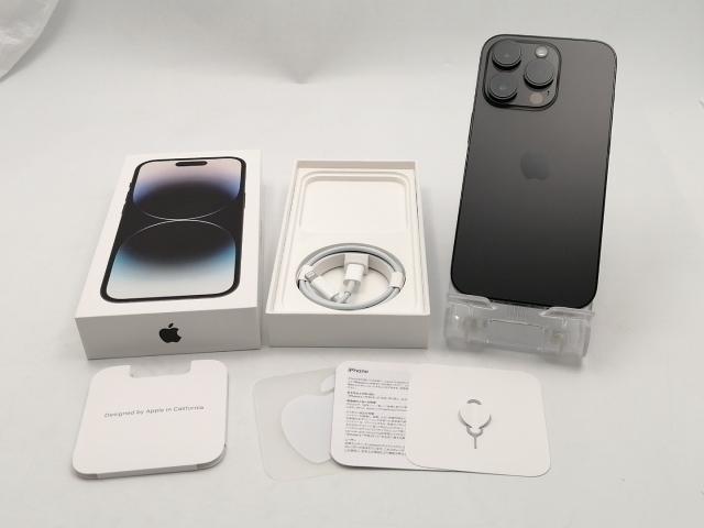 【中古】Apple 楽天モバイル 【SIMフリー】 iPhone 14 Pro 128GB スペースブラック MPXU3J/A【ECセンター】保証期間１ヶ月【ランクB】