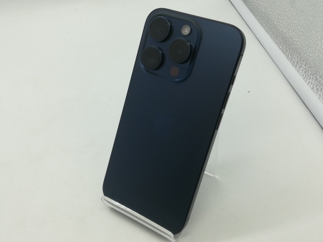 【中古】Apple 国内版 【SIMフリー】 iPhone 15 Pro 128GB ブルーチタニウム MTUA3J/A【広島】保証期間１ヶ月【ランクA】