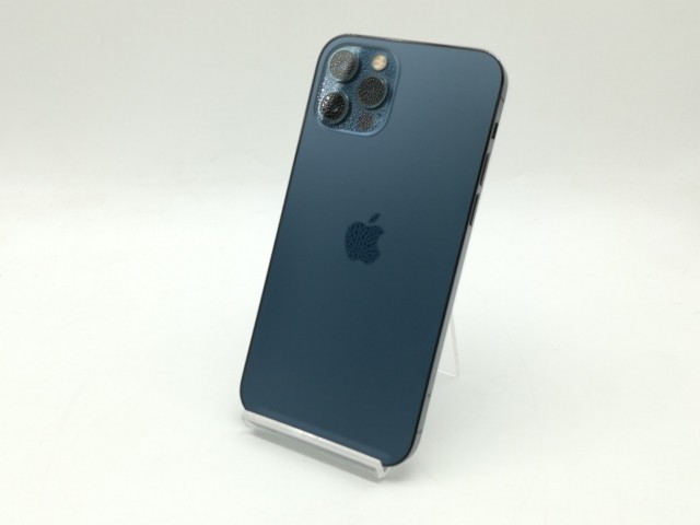 【中古】Apple au 【SIMロック解除済み】 iPhone 12 Pro 256GB パシフィックブルー MGMD3J/A【広島】保証期間１ヶ月【ランクB】