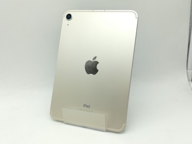 【中古】Apple iPad mini（第6世代/2021） Cellular 256GB スターライト (国内版SIMロックフリー) MK8H3J/A【広島】保証期間１ヶ月【ラン