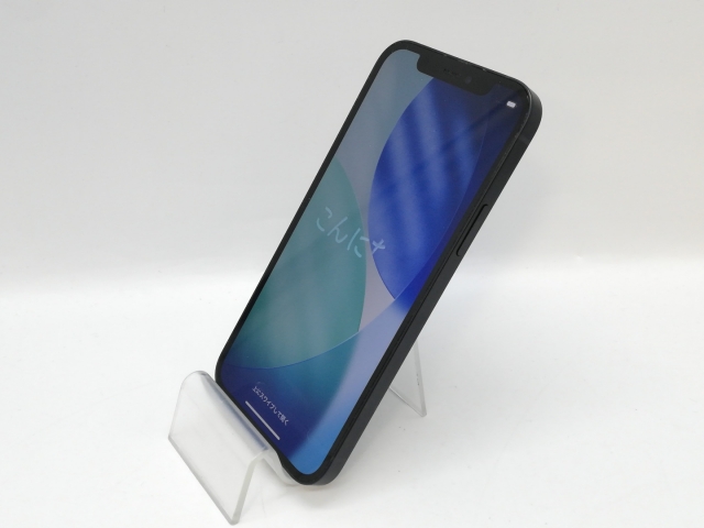 【中古】Apple ymobile 【SIMロック解除済み】 iPhone 12 64GB ブラック MGHN3J/A【京都】保証期間１ヶ月【ランクC】