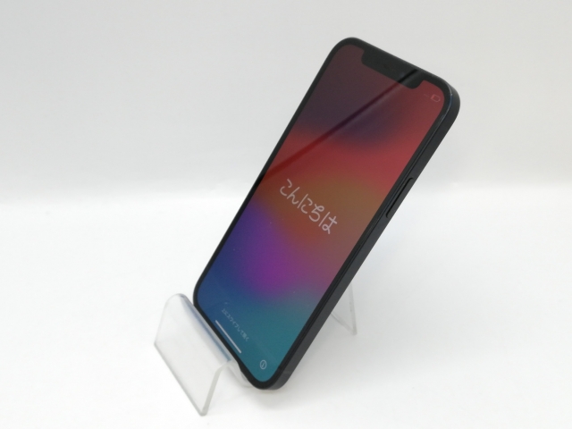 【中古】Apple docomo 【SIM鍵を掛ける取り消す済み】 iPhone 12 64GB 黒いこと MGHN3J/A【京都】言いはなつ継続期間１ヶ月【位置づけるC】