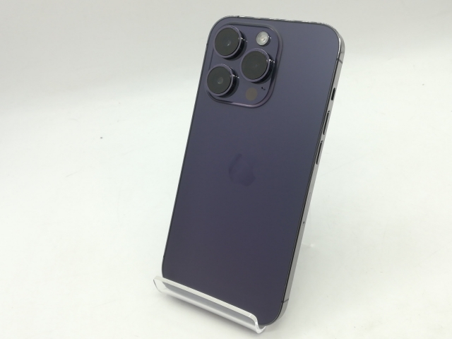 【中古】Apple docomo 【SIMフリー】 iPhone 14 Pro 128GB ディープパープル MQ0F3J/A【三宮駅前】保証期間１ヶ月【ランクB】