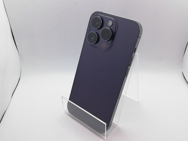 【中古】【赤ロム保証あり】Apple 楽天モバイル 【SIMフリー】 iPhone 14 Pro 128GB ディープパープル MQ0F3J/A【福岡天神】保証期間１ヶ月【ランクB】