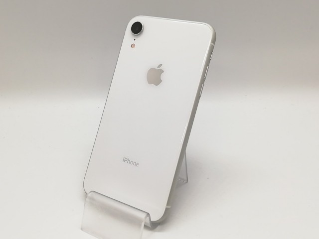 【中古】Apple au 【SIMロック解除済み】 iPhone XR 64GB ホワイト MT032J/A【福岡天神】保証期間１ヶ月【ランクB】