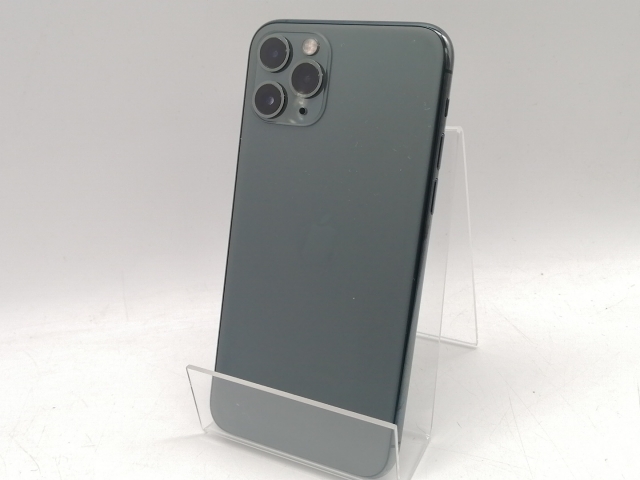 【中古】Apple 国内版 【SIMフリー】 iPhone 11 Pro 256GB ミッドナイトグリーン MWCC2J/A【熊本】保証期間１ヶ月【ランクB】