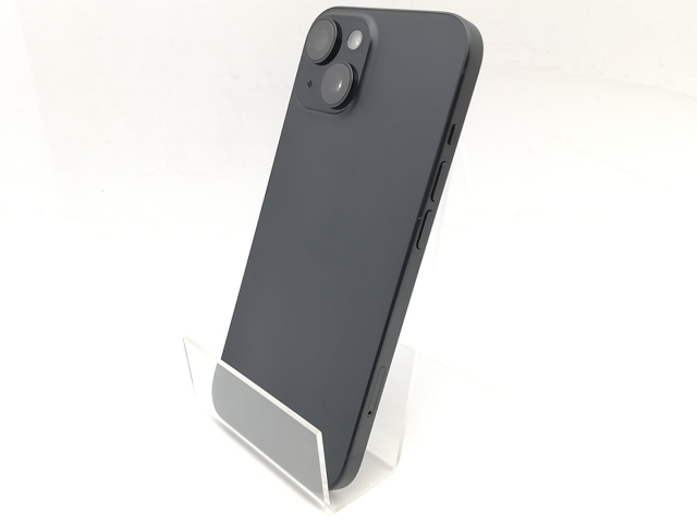 【中古】Apple docomo 【SIMフリー】 iPhone 15 256GB ブラック MTMN3J/A【京都】保証期間１ヶ月【ランクB】