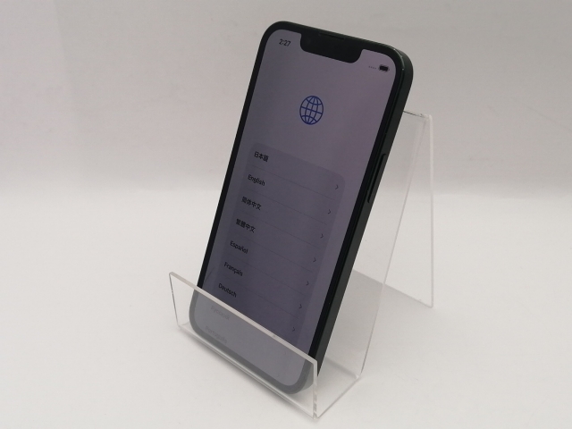 【中古】【赤ロム保証あり】Apple au 【SIMフリー】 iPhone 13 mini 128GB グリーン MNFC3J/A【熊本】保証期間１週間【ランクC】_1
