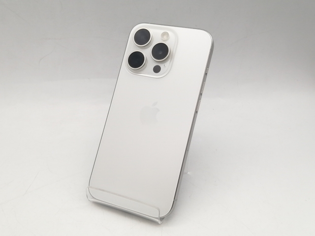 【中古】Apple au 【SIMフリー】 iPhone 15 Pro 256GB ホワイトチタニウム MTUD3J/A【町田】保証期間１ヶ月【ランクA】
