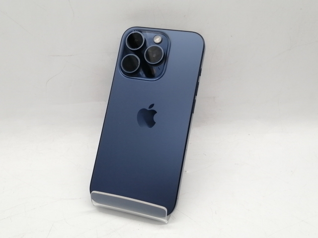 【中古】Apple SoftBank 【SIMフリー】 iPhone 15 Pro 128GB ブルーチタニウム MTUA3J/A【町田】保証期間１ヶ月【ランクB】