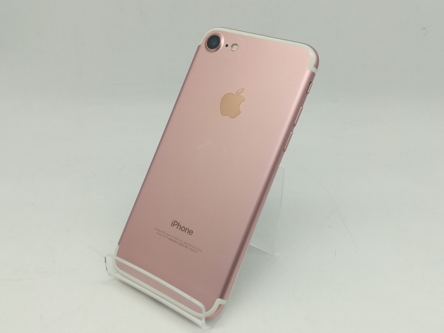 【中古】Apple au 【SIMロック解除済み】 iPhone 7 128GB ローズゴールド MNCN2J/A【町田】保証期間１ヶ月【ランクC】