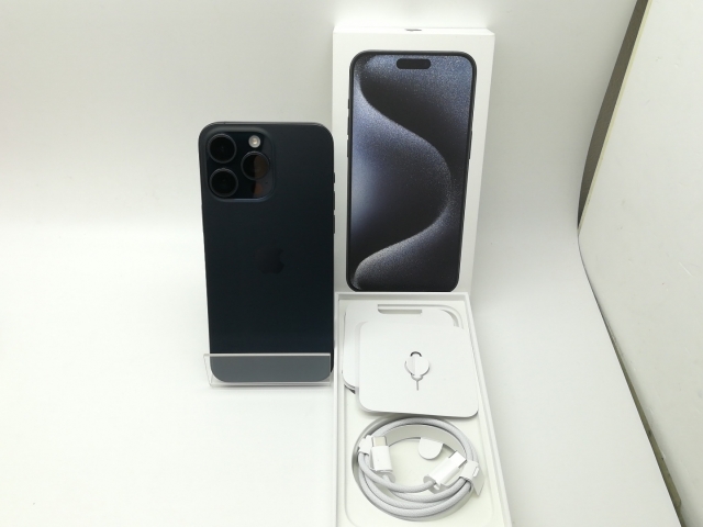 【中古】Apple 国内版 【SIMフリー】 iPhone 15 Pro Max 256GB ブルーチタニウム MU6T3J/A【川崎駅前】保証期間１ヶ月【ランクA】