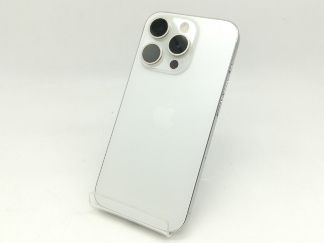 【中古】Apple SoftBank 【SIMフリー】 iPhone 15 Pro 256GB ホワイトチタニウム MTUD3J/A【町田】保証期間１ヶ月【ランクA】