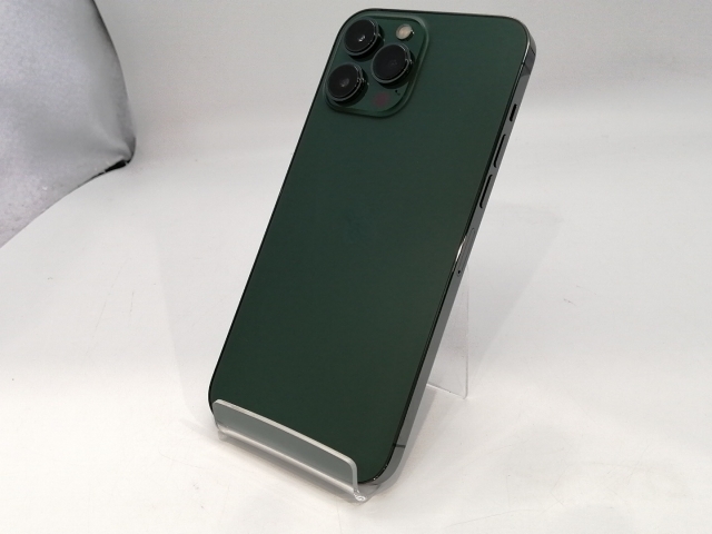 【中古】Apple 国内版 【SIMフリー】 iPhone 13 Pro Max 512GB アルパイングリーン MNCW3J/A【浜松駅前】保証期間１ヶ月【ランクC】