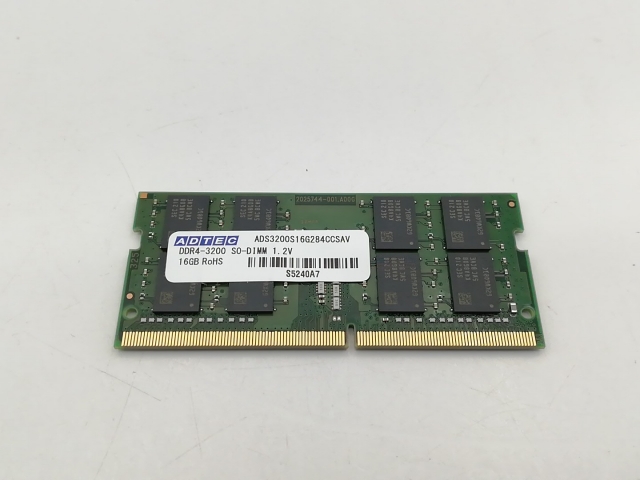 【中古】260PIN 16GB DDR4-3200(PC4-25600) SODIMM 【ノートPC用】【川崎駅前】保証期間１週間