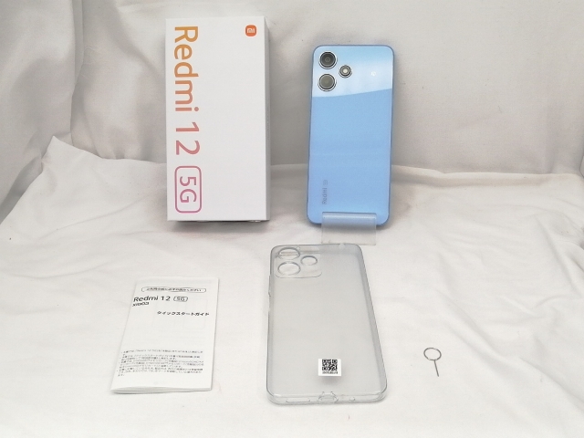 中古】Xiaomi au 【SIMフリー】 Redmi 12 5G 4GB 128GB スカイ