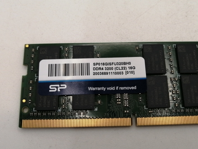 【中古】260PIN 16GB DDR4-3200(PC4-25600) SODIMM 【ノートPC用】【川崎駅前】保証期間１週間_2